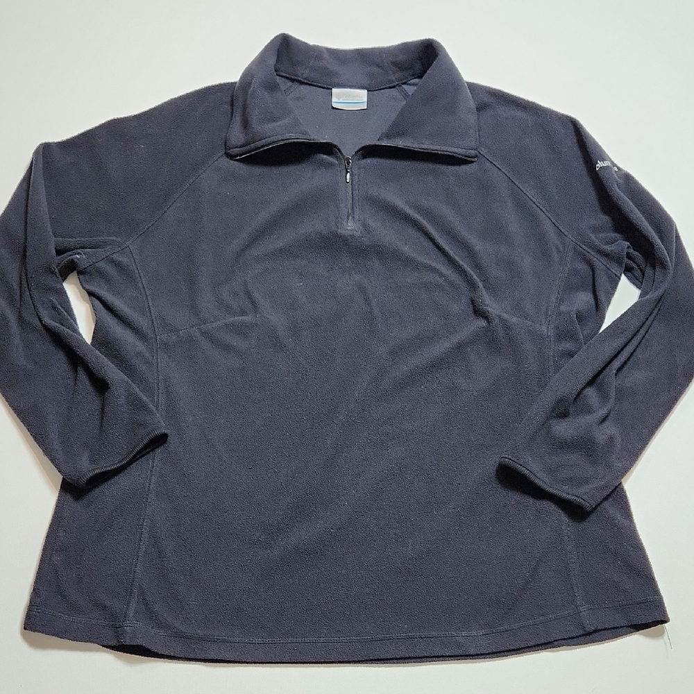 Columbia Women’s 1X Black Quarter Zip Fleece Pullover Jacket